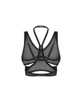 Top noir en maille transparente