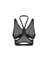 Top noir en maille transparente
